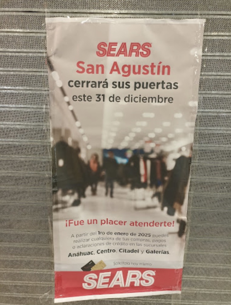 Sears confirmó el cierre definitivo de una sucursal en Monterrey